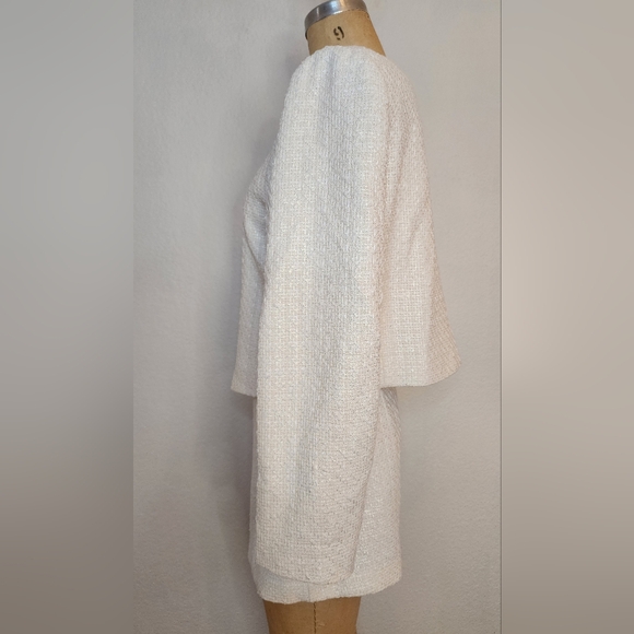 Zara 2024 Collection Ivory Textured Tweed Blazer Short Set - Picture 10 of 14